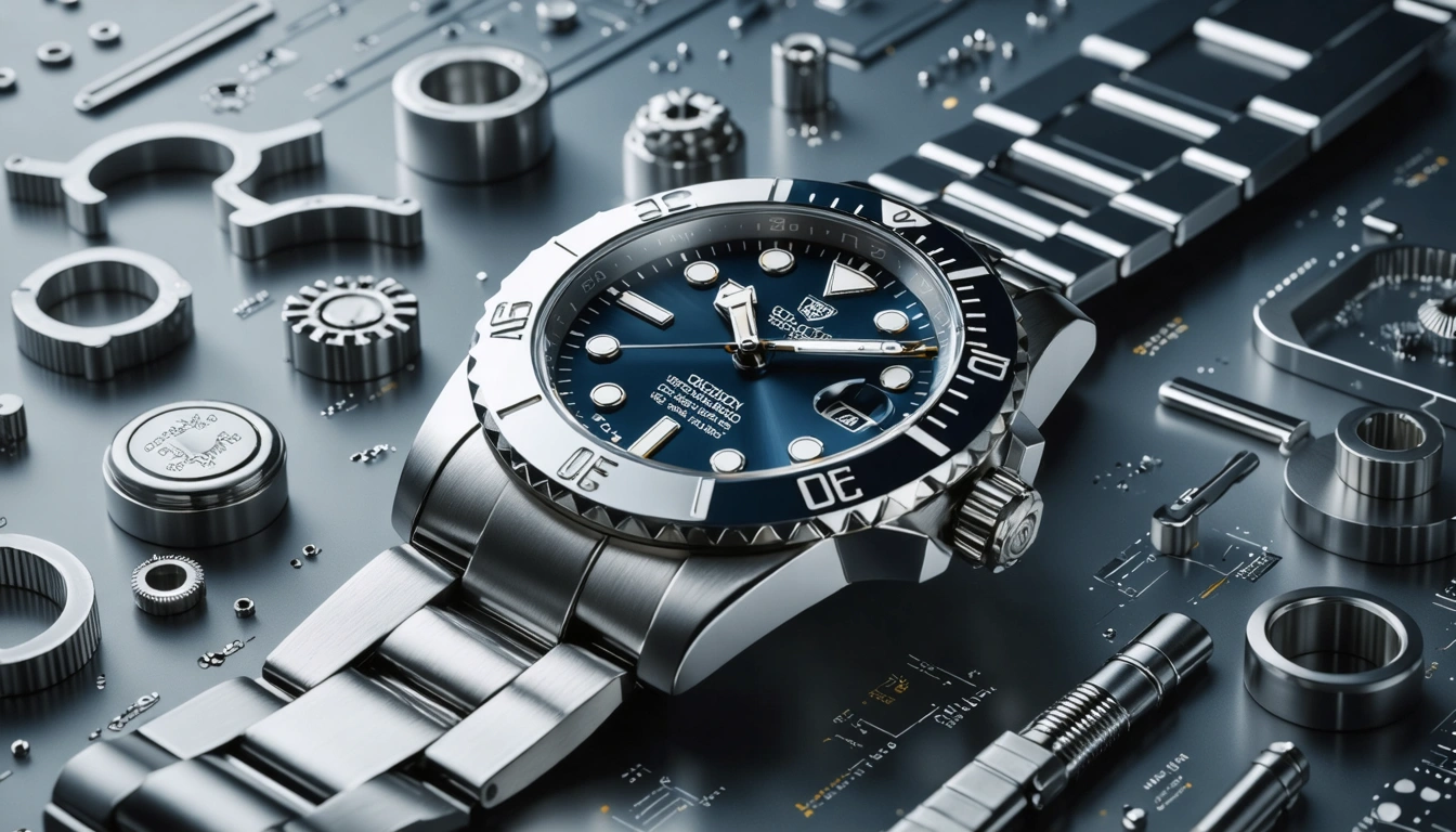 Brushed metal texture and parts tray placeholder image